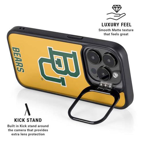 Baylor University BU Yellow iPhone 15 Pro Kickstand Case